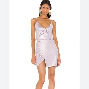 h:ours Maura Shimmering Lavender Mini Dress